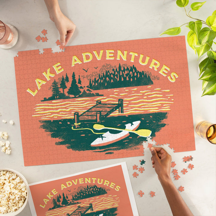 Lake Life Series, Lake Adventures, Dock, Jigsaw Puzzle Puzzle Lantern Press 
