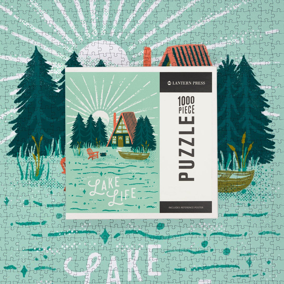 Lake Life Series, Lake Life, Jigsaw Puzzle Puzzle Lantern Press 
