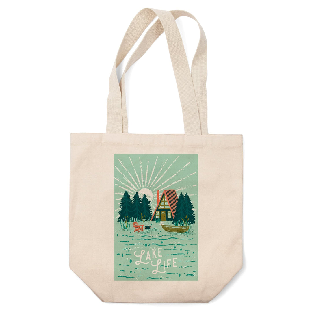 Lake Life Series, Lake Life, Tote Bag - Lantern Press