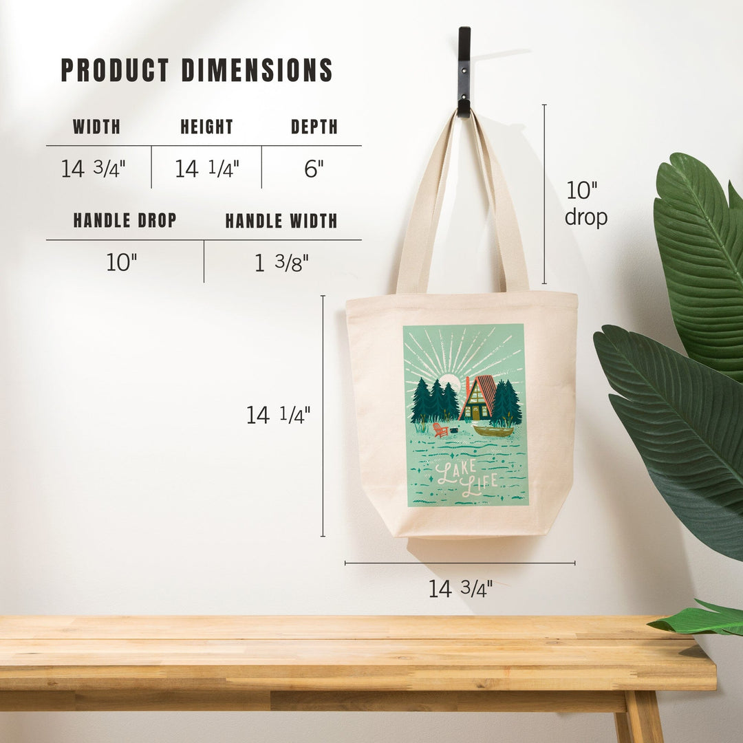 Lake Life Series, Lake Life, Tote Bag - Lantern Press