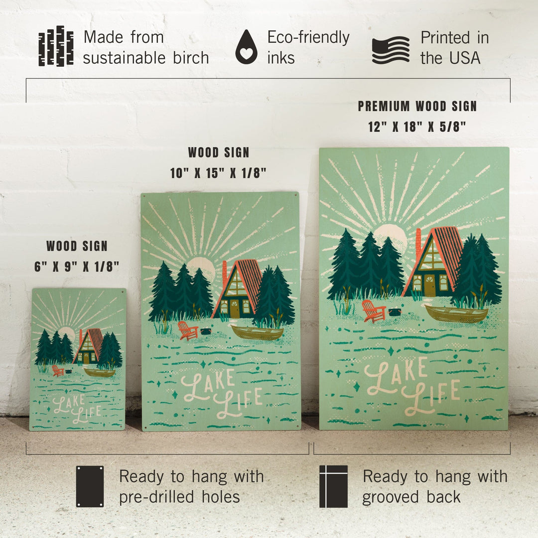 Lake Life Series, Lake Life, Wood Signs and Postcards - Lantern Press