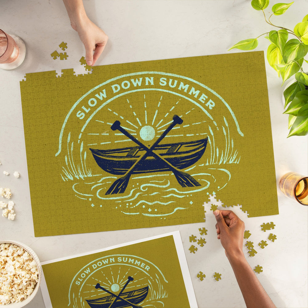 Lake Life Series, Slow Down Summer, Jigsaw Puzzle Puzzle Lantern Press 