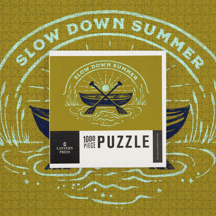 Lake Life Series, Slow Down Summer, Jigsaw Puzzle Puzzle Lantern Press 