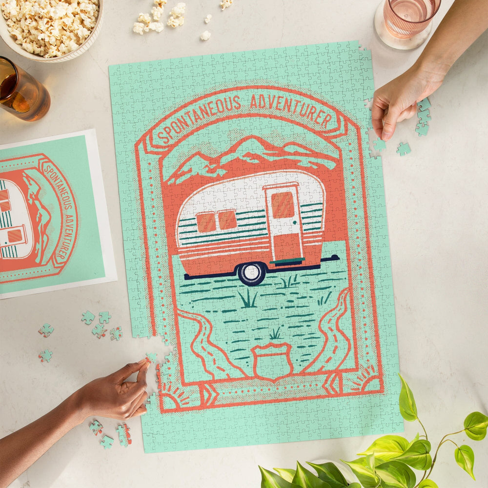 Lake Life Series, Spontaneous Adventurer, Jigsaw Puzzle Puzzle Lantern Press 