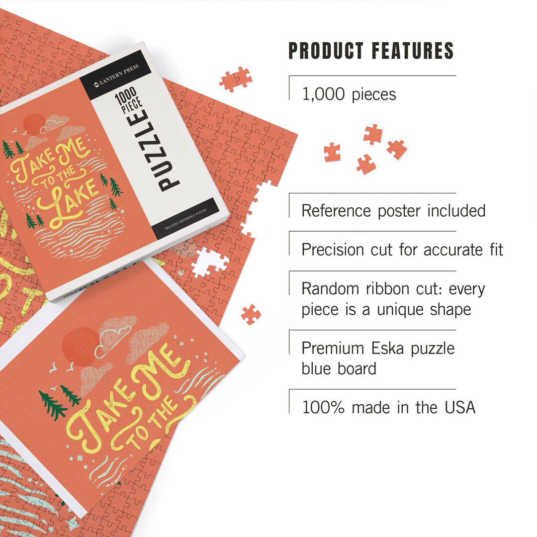Lake Life Series, Take Me To The Lake, Jigsaw Puzzle Puzzle Lantern Press 