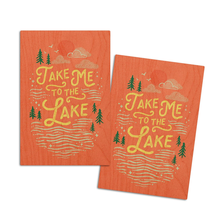 Lake Life Series, Take Me To The Lake, Wood Signs and Postcards - Lantern Press