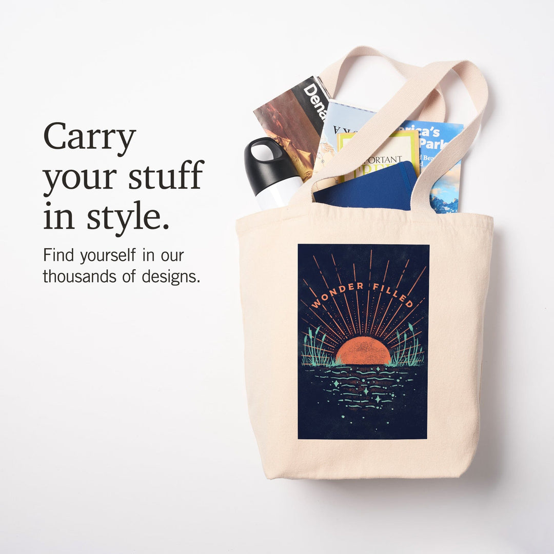 Lake Life Series, Wonder Filled, Tote Bag - Lantern Press