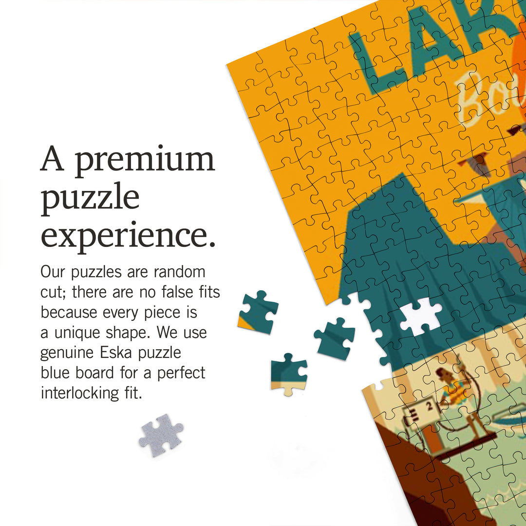 Lake Mead, Boulder Beach, Geometric (lp_archive), Jigsaw Puzzle Puzzle Lantern Press 