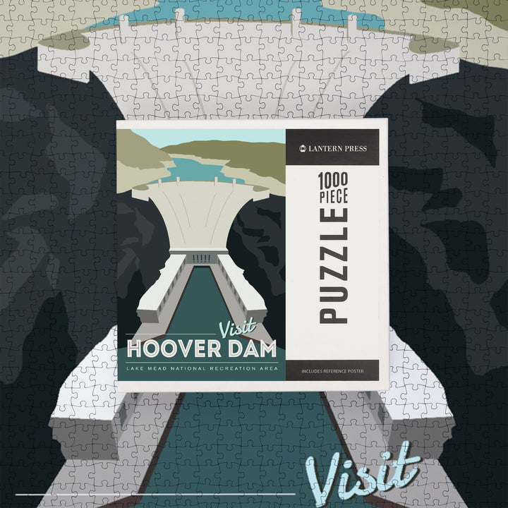 Lake Mead National Recreation Area, Hoover Dam, Jigsaw Puzzle Puzzle Lantern Press 