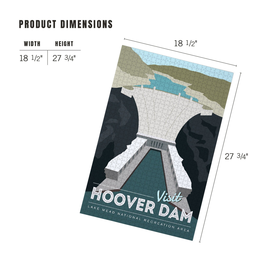 Lake Mead National Recreation Area, Hoover Dam, Jigsaw Puzzle Puzzle Lantern Press 