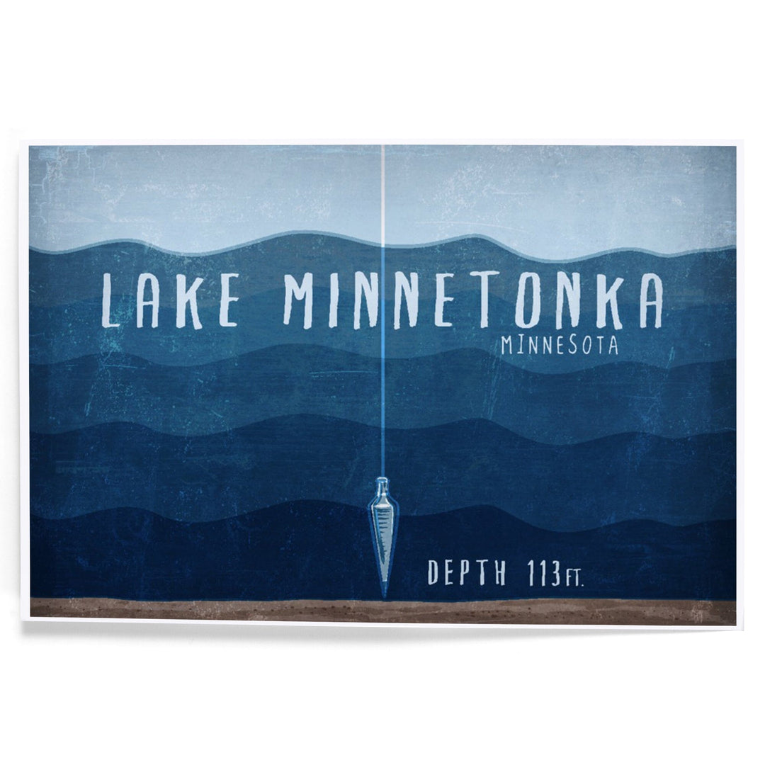 Lake Minnetonka, Minnesota, Lake Essentials, Lake Depth, Art & Giclee Prints Art Lantern Press 