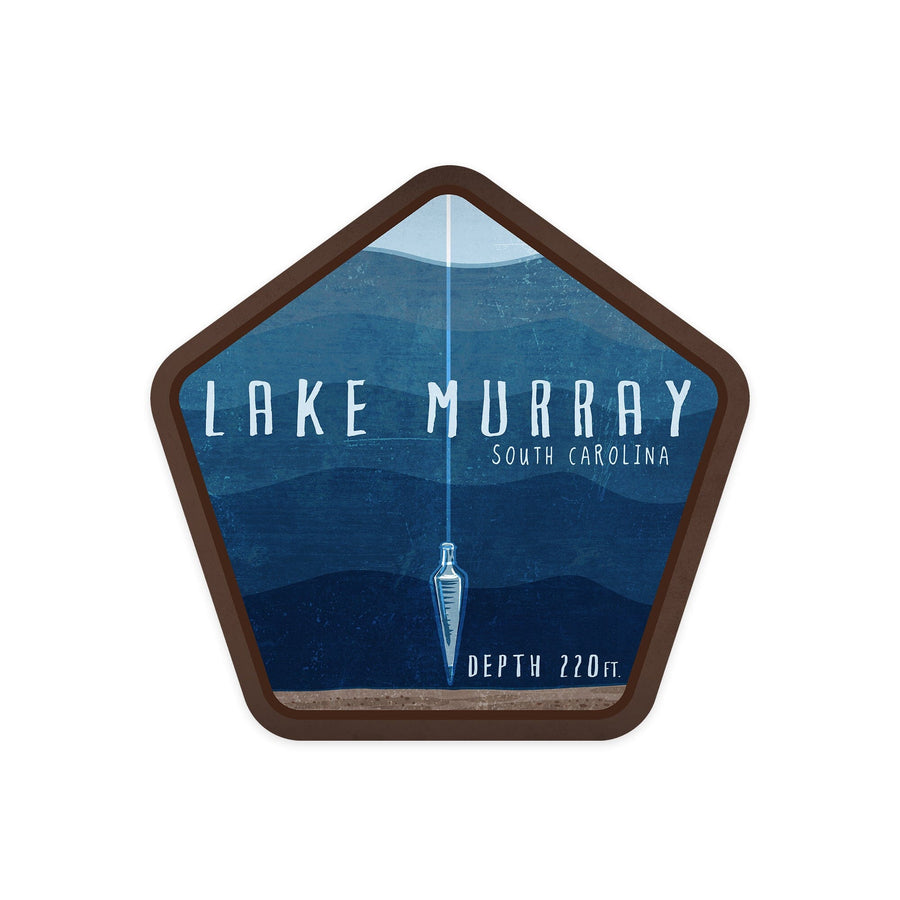 Lake Murray, South Carolina, Lake Essentials, Lake Depth, Contour, Vinyl Sticker Sticker Lantern Press 