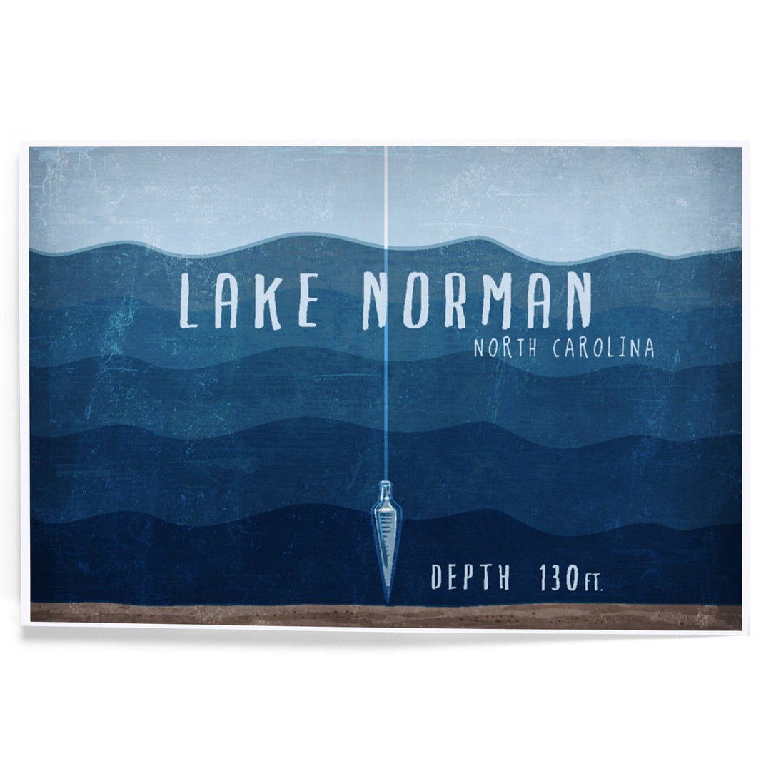 Lake Norman, North Carolina, Lake Essentials, Lake Depth, Art & Giclee Prints - Lantern Press