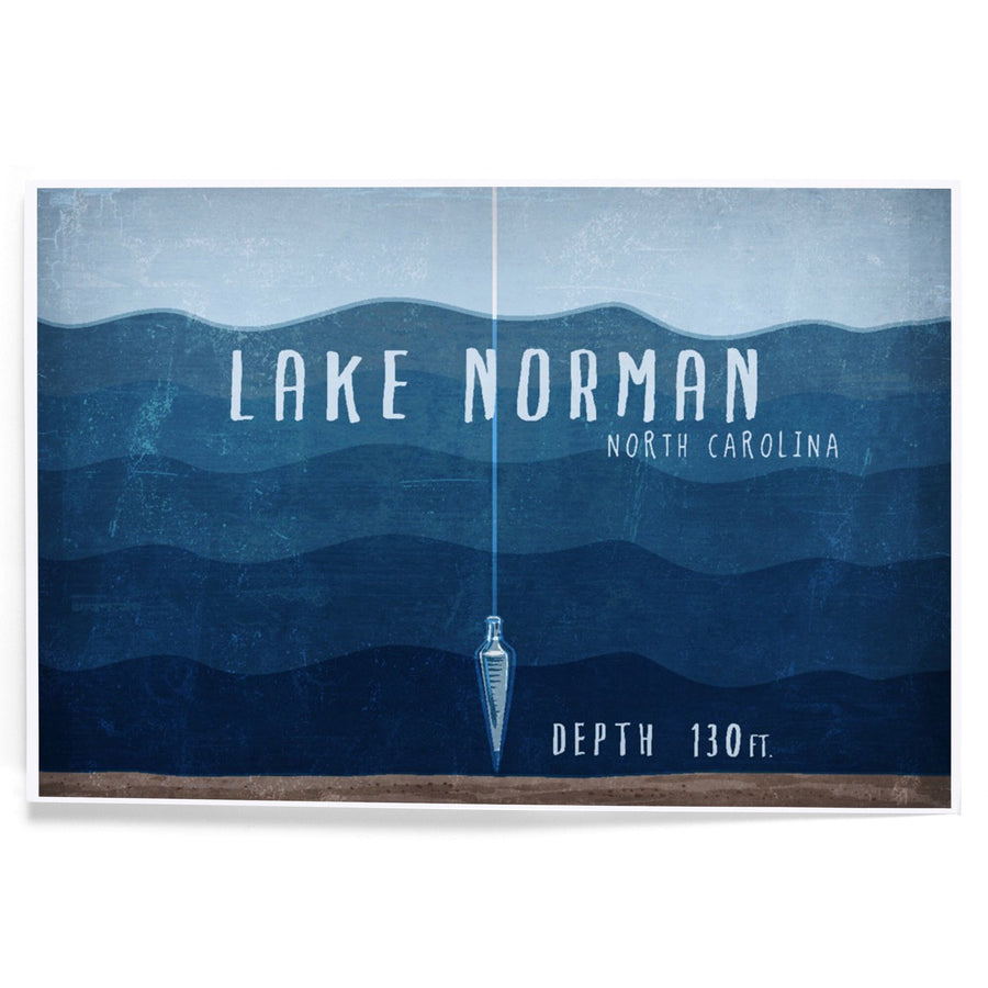 Lake Norman, North Carolina, Lake Essentials, Lake Depth, Art & Giclee Prints - Lantern Press