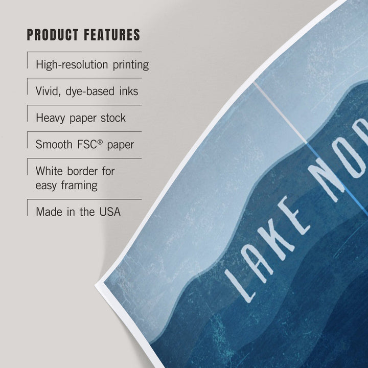 Lake Norman, North Carolina, Lake Essentials, Lake Depth, Art & Giclee Prints - Lantern Press