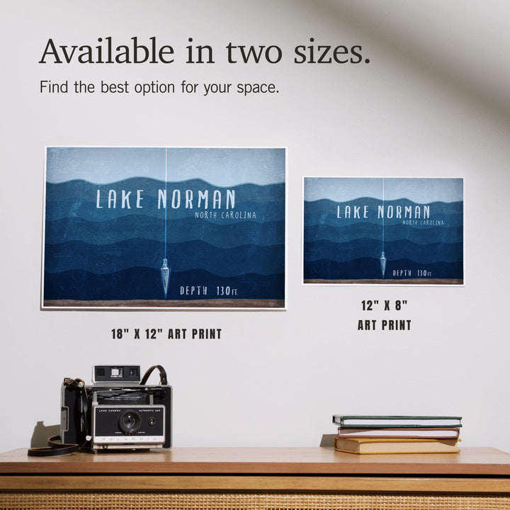 Lake Norman, North Carolina, Lake Essentials, Lake Depth, Art & Giclee Prints - Lantern Press