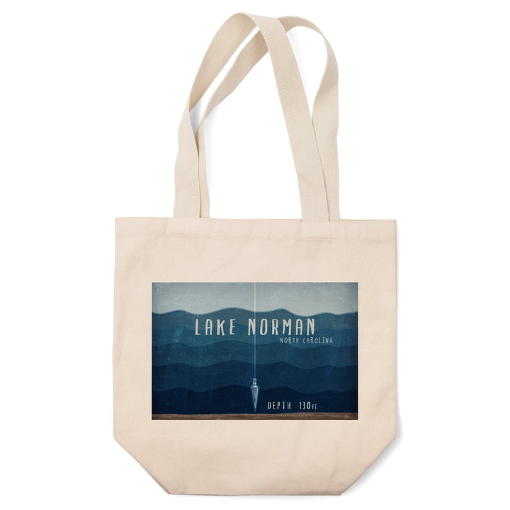 Lake Norman, North Carolina, Lake Essentials, Lake Depth, Lantern Press Artwork, Tote Bag - Lantern Press