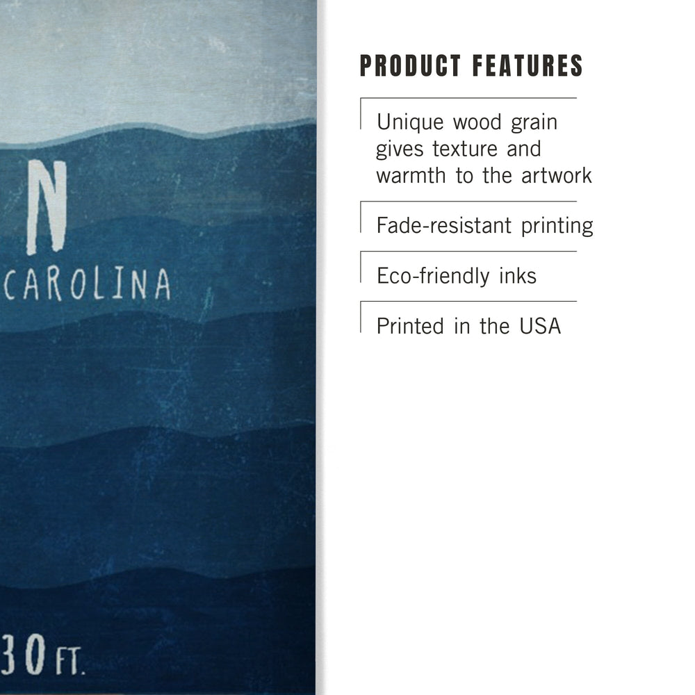 Lake Norman, North Carolina, Lake Essentials, Lake Depth, Lantern Press Artwork, Wood Signs and Postcards - Lantern Press