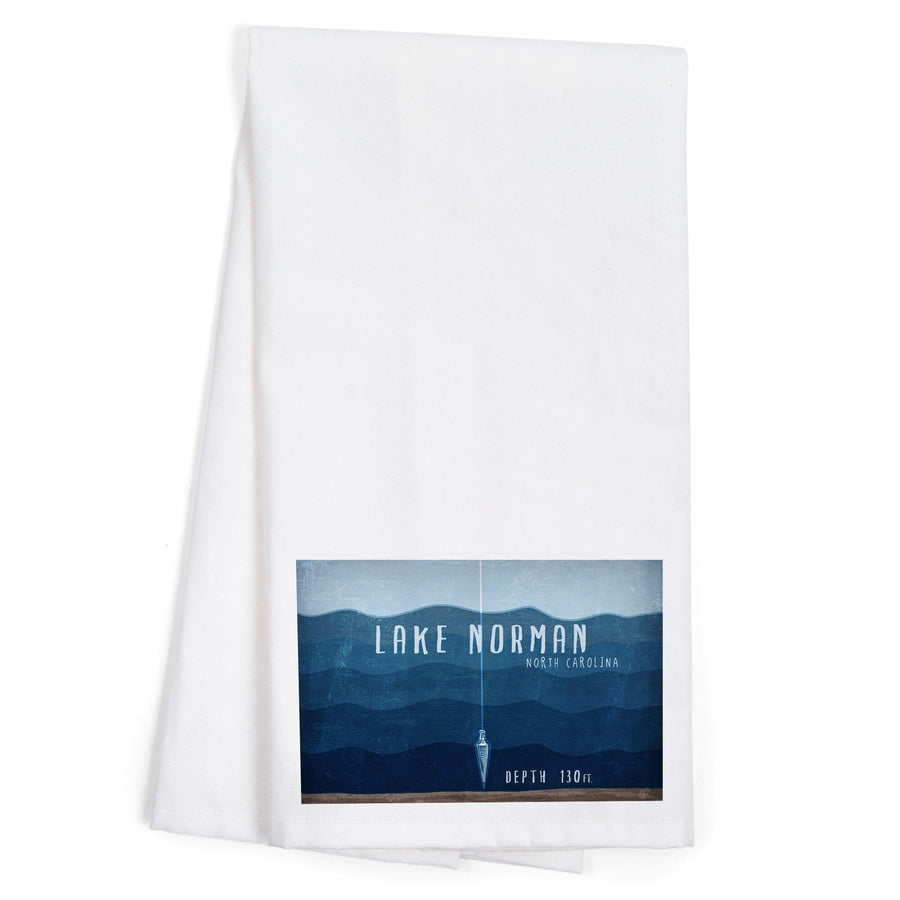 Lake Norman, North Carolina, Lake Essentials, Lake Depth, Organic Cotton Kitchen Tea Towels Kitchen Lantern Press 
