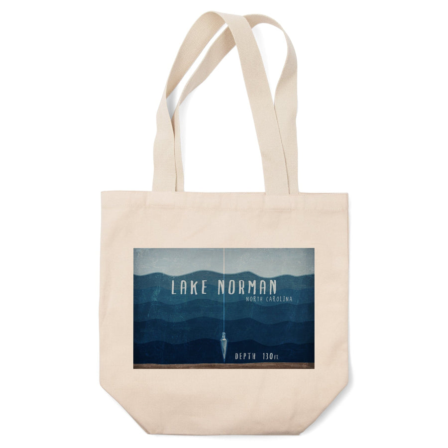 Lake Norman, North Carolina, Lake Essentials, Lake Depth, Tote Bag Totes Lantern Press 