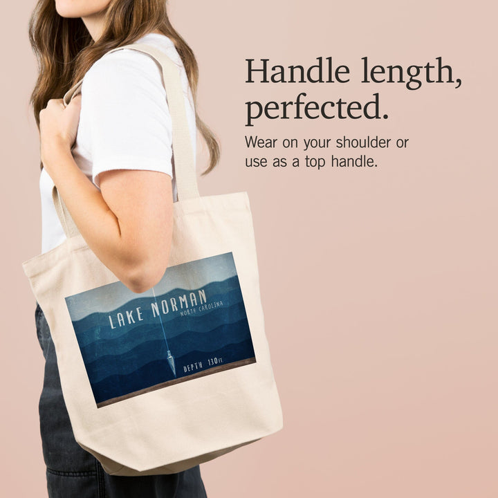 Lake Norman, North Carolina, Lake Essentials, Lake Depth, Tote Bag Totes Lantern Press 