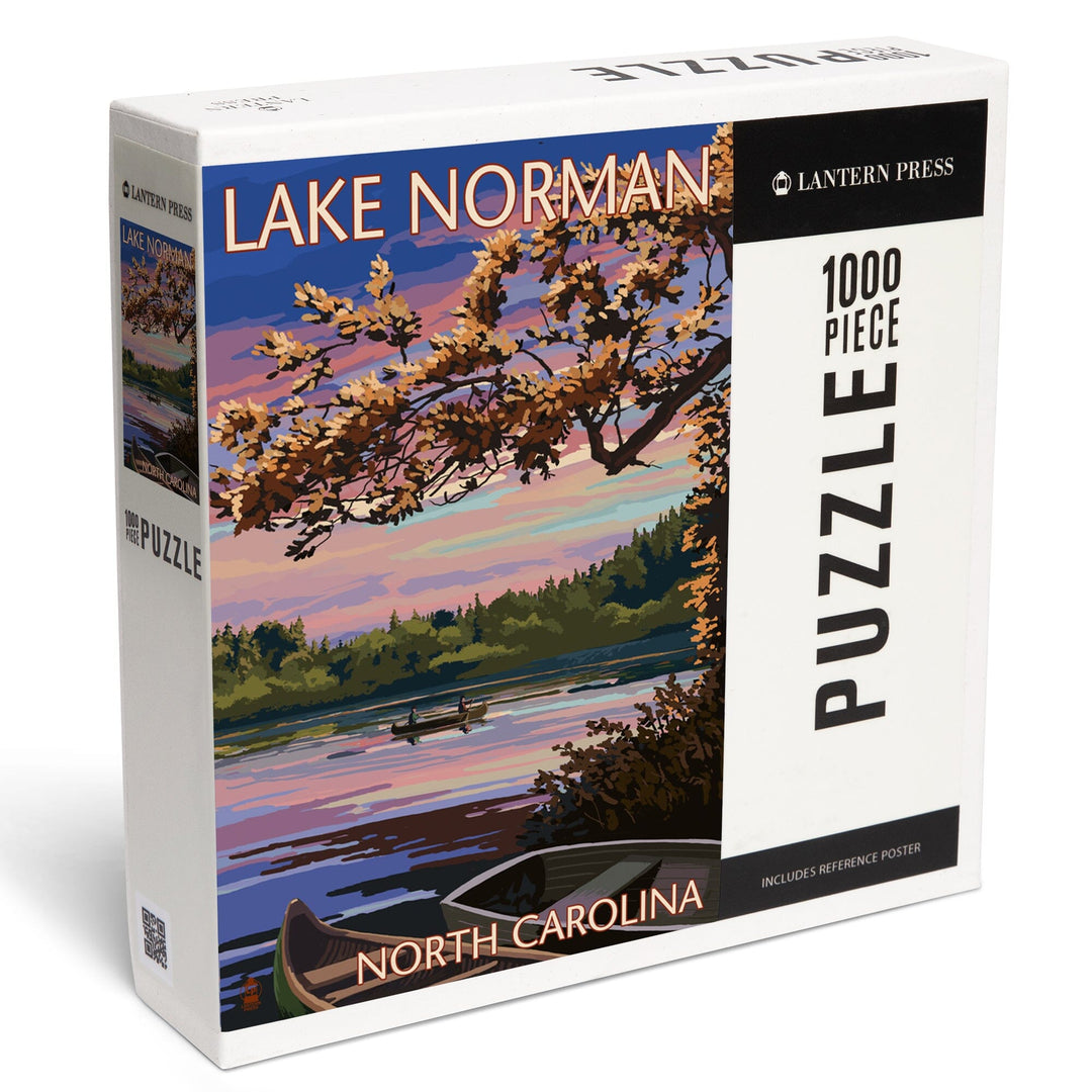 Lake Norman, North Carolina, Lake Scene at Dusk, Jigsaw Puzzle Puzzle Lantern Press 