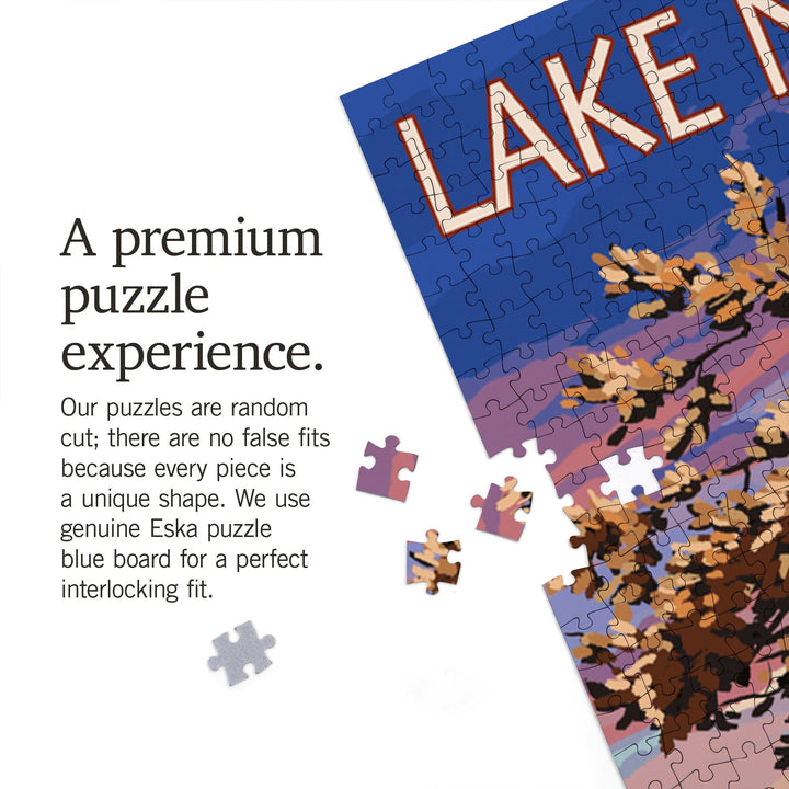 Lake Norman, North Carolina, Lake Scene at Dusk, Jigsaw Puzzle Puzzle Lantern Press 
