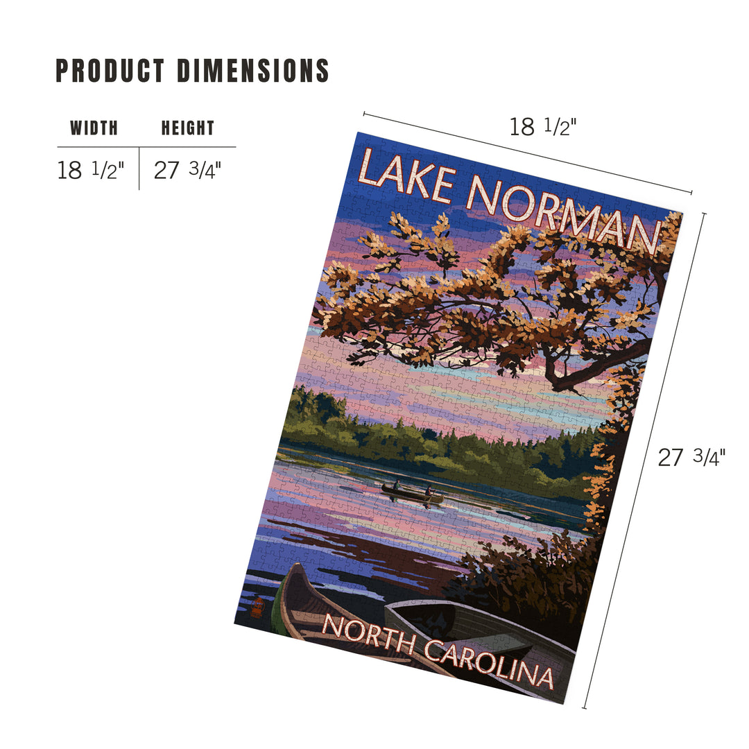 Lake Norman, North Carolina, Lake Scene at Dusk, Jigsaw Puzzle Puzzle Lantern Press 