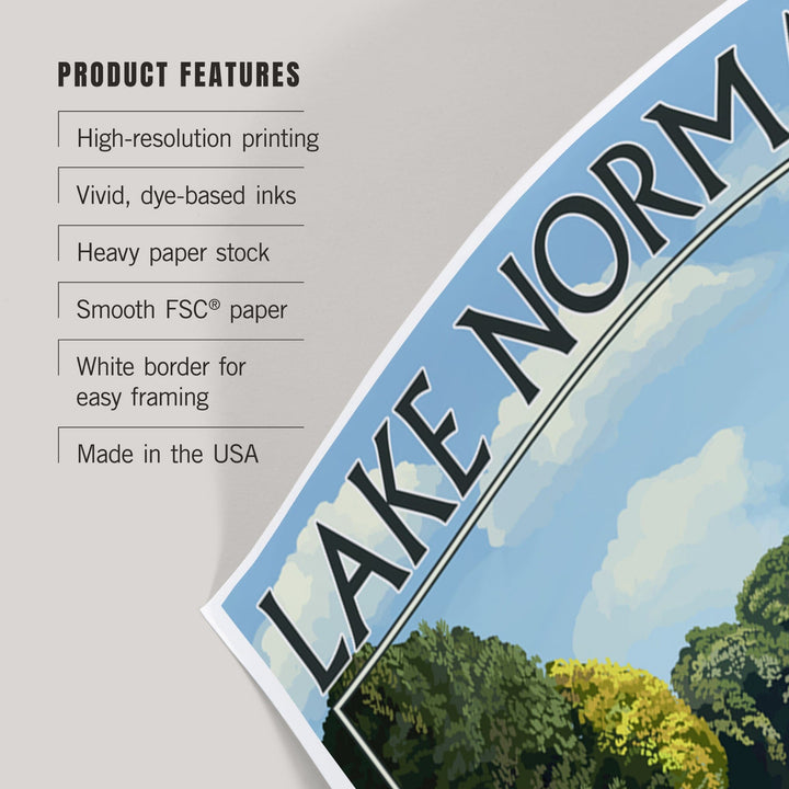 Lake Norman, North Carolina, Pontoon Boats, Art & Giclee Prints - Lantern Press