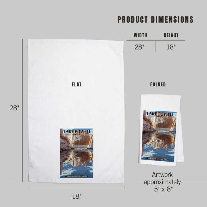 Lake Powell, Arizona, Glen Canyon National Park, Organic Cotton Kitchen Tea Towels Kitchen Lantern Press 