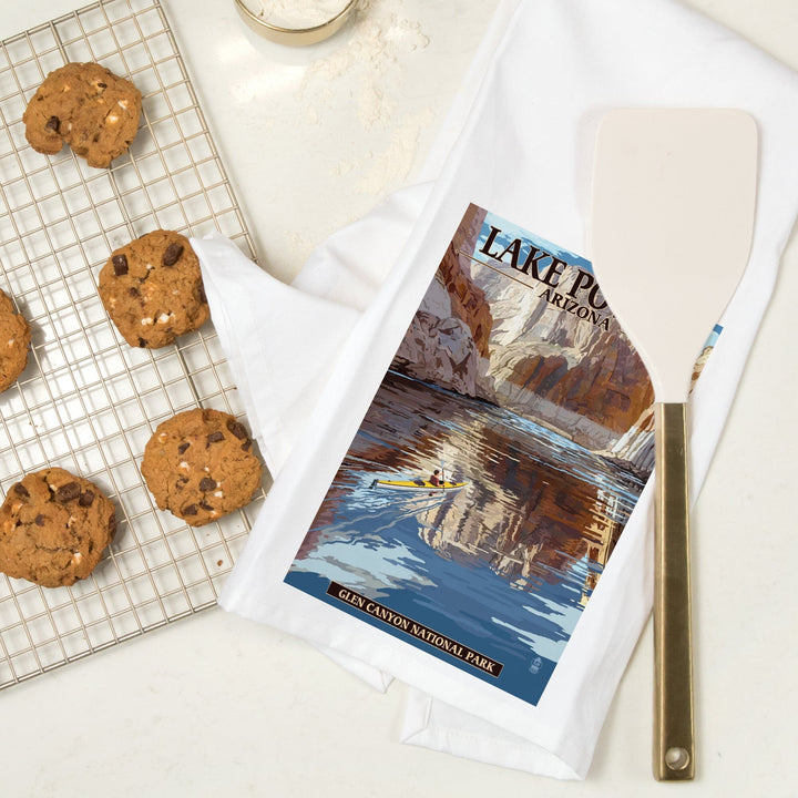 Lake Powell, Arizona, Glen Canyon National Park, Organic Cotton Kitchen Tea Towels Kitchen Lantern Press 