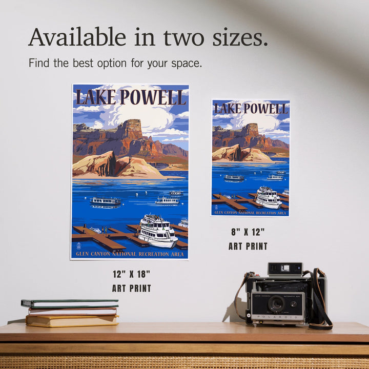 Lake Powell, Colorado, Marina View, Art & Giclee Prints Art Lantern Press 
