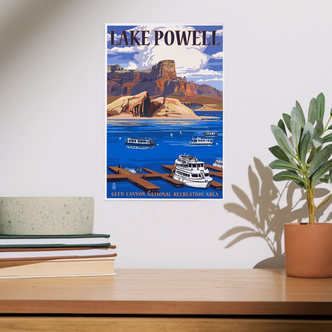 Lake Powell, Colorado, Marina View, Art & Giclee Prints Art Lantern Press 