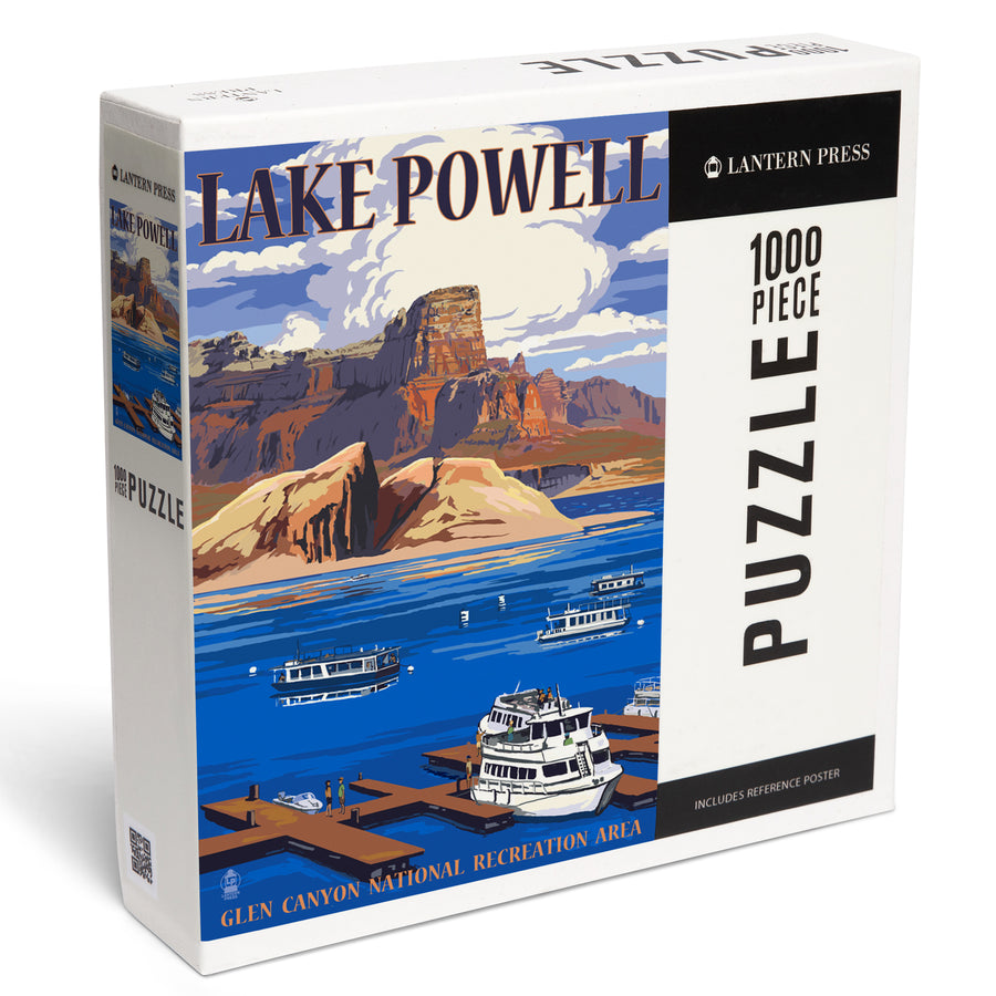 Lake Powell, Colorado, Marina View, Jigsaw Puzzle Puzzle Lantern Press 