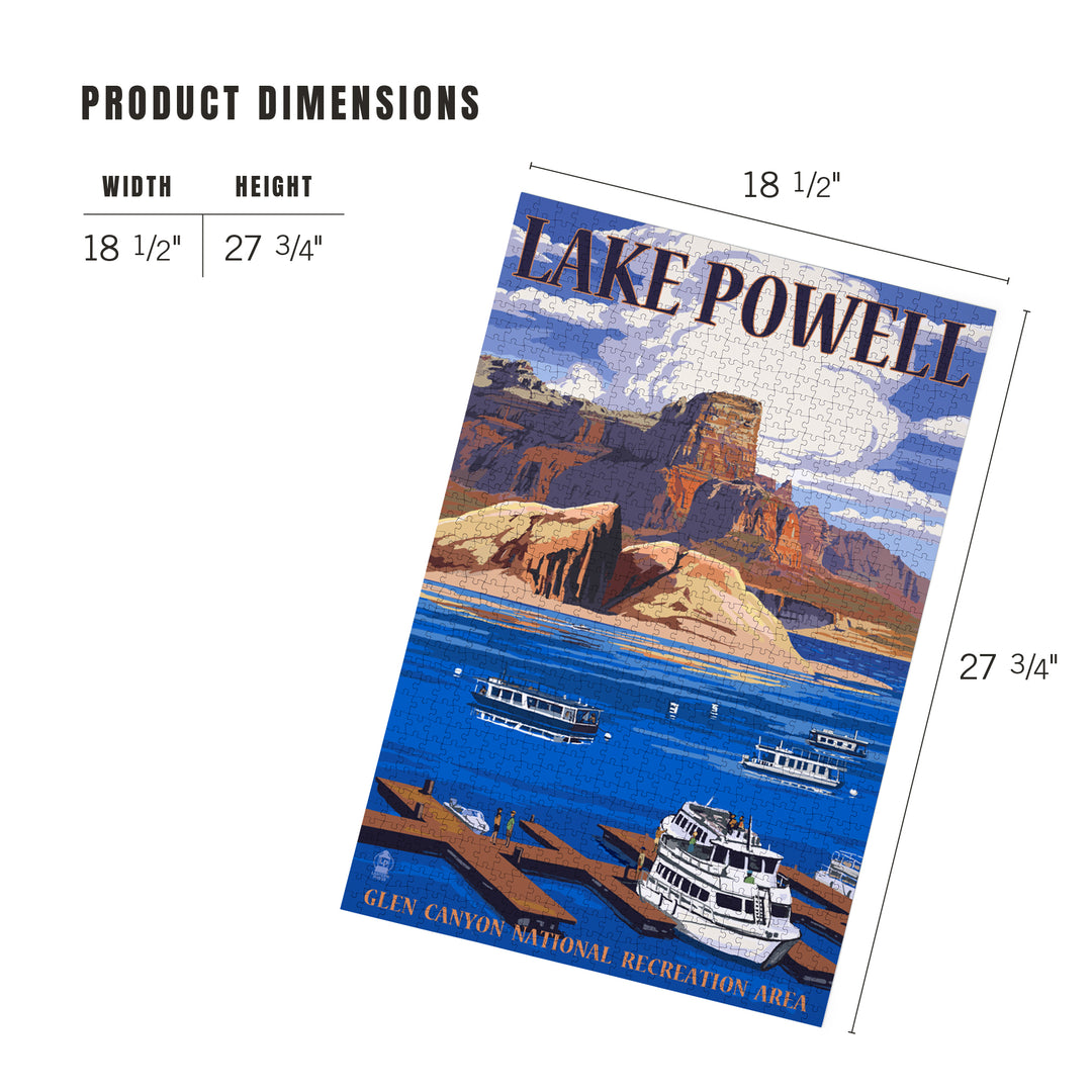 Lake Powell, Colorado, Marina View, Jigsaw Puzzle Puzzle Lantern Press 