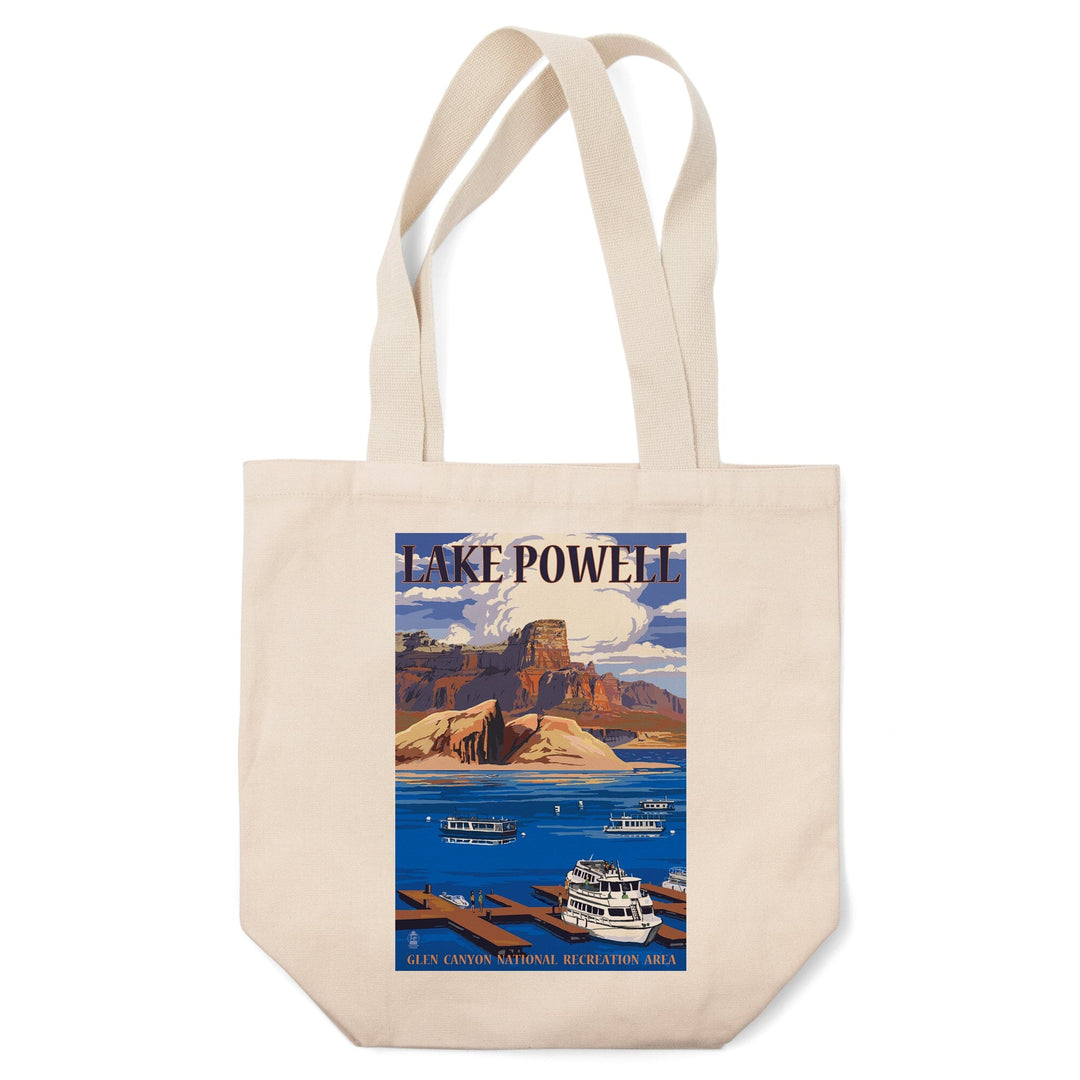 Lake Powell, Colorado, Marina View, Lantern Press Artwork, Tote Bag Totes Lantern Press 