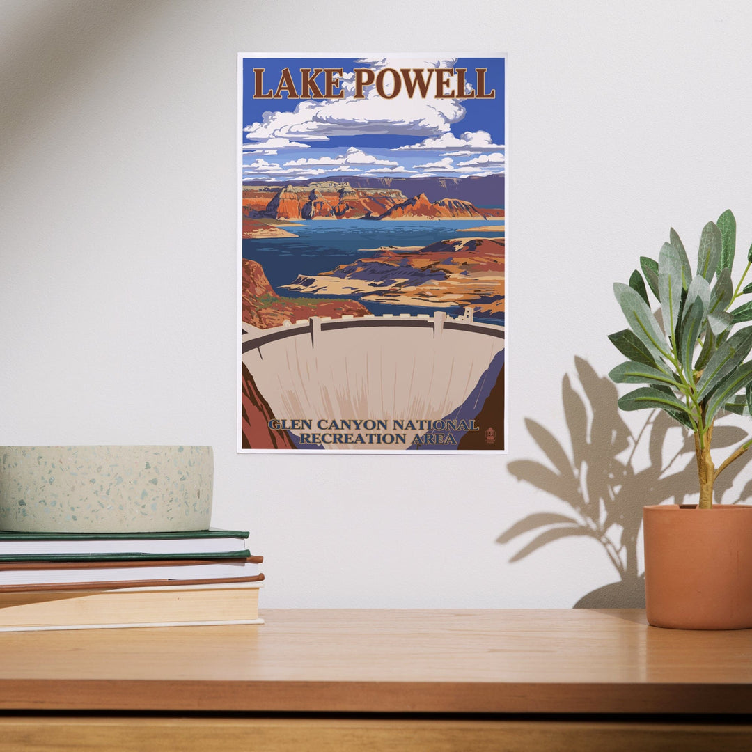 Lake Powell Dam View, Art & Giclee Prints Art Lantern Press 