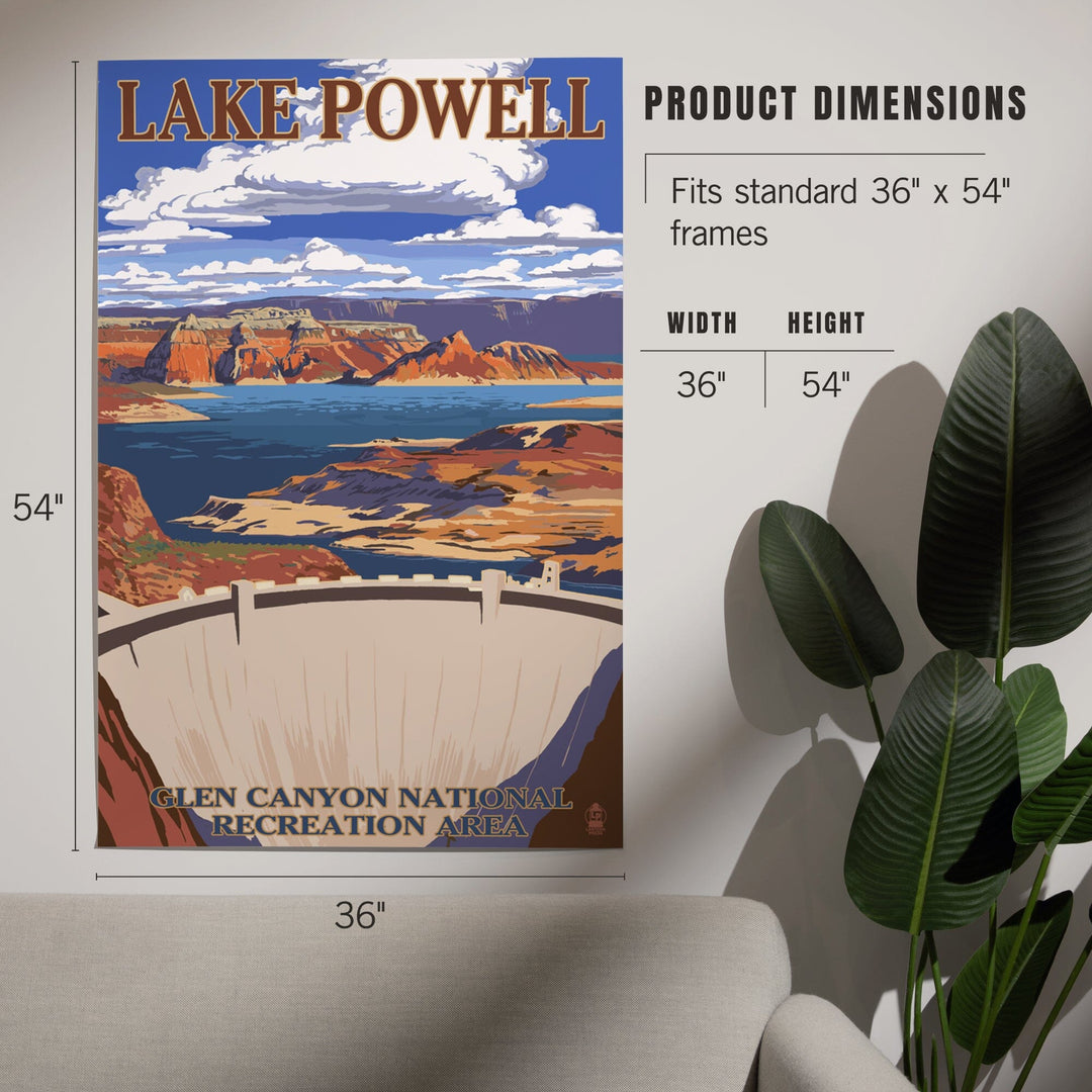 Lake Powell Dam View, Art & Giclee Prints - Lantern Press