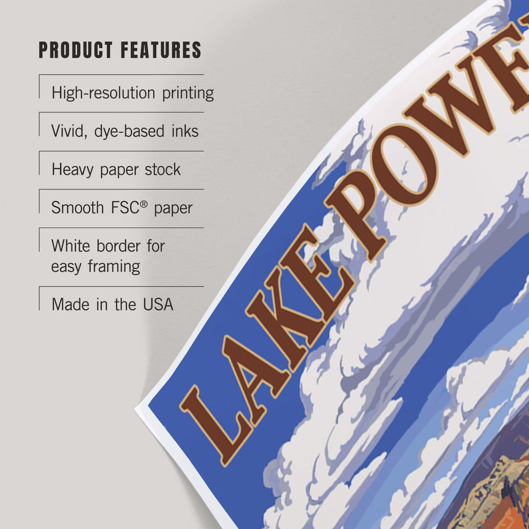 Lake Powell Dam View, Art & Giclee Prints Art Lantern Press 