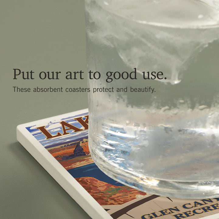 Lake Powell Dam View, Coasters Coasters Lantern Press 
