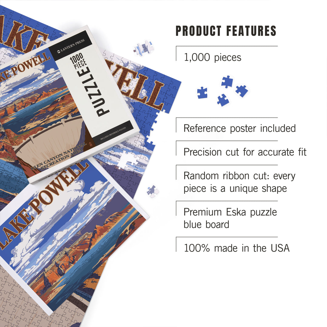 Lake Powell Dam View, Jigsaw Puzzle Puzzle Lantern Press 
