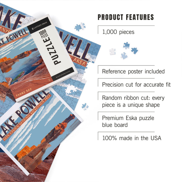 Lake Powell, Padre Bay, Jigsaw Puzzle Puzzle Lantern Press 