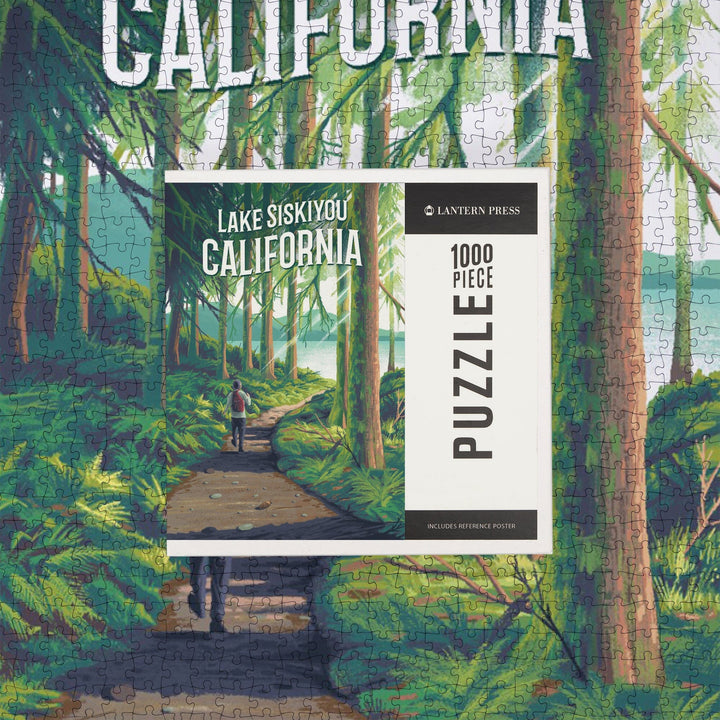 Lake Siskiyou, California, Walk In The Woods, Day Hike, Jigsaw Puzzle Puzzle Lantern Press 