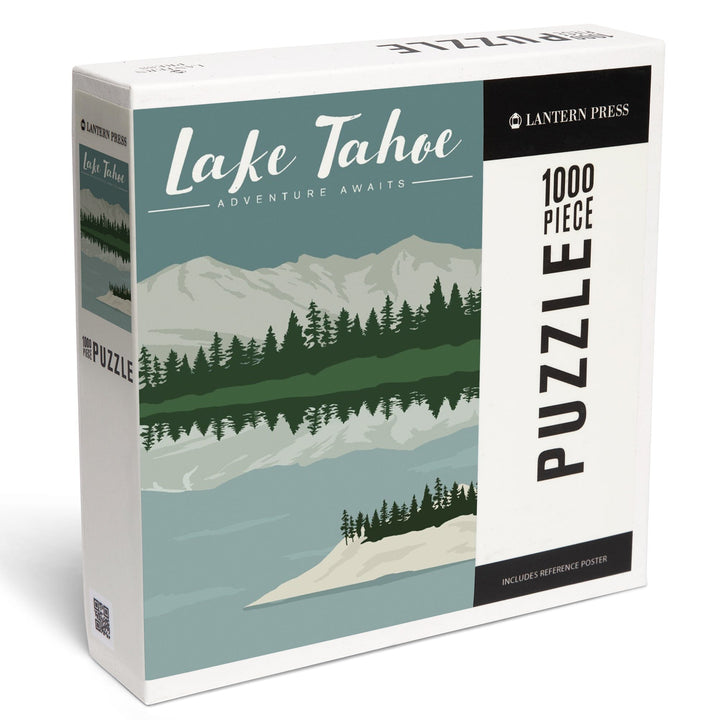 Lake Tahoe, Adventure Awaits, Jigsaw Puzzle Puzzle Lantern Press 