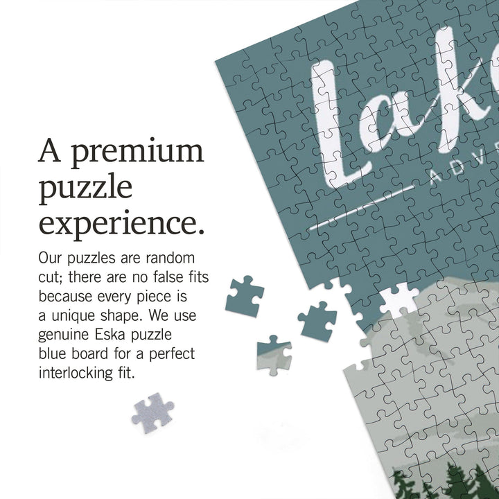 Lake Tahoe, Adventure Awaits, Jigsaw Puzzle Puzzle Lantern Press 