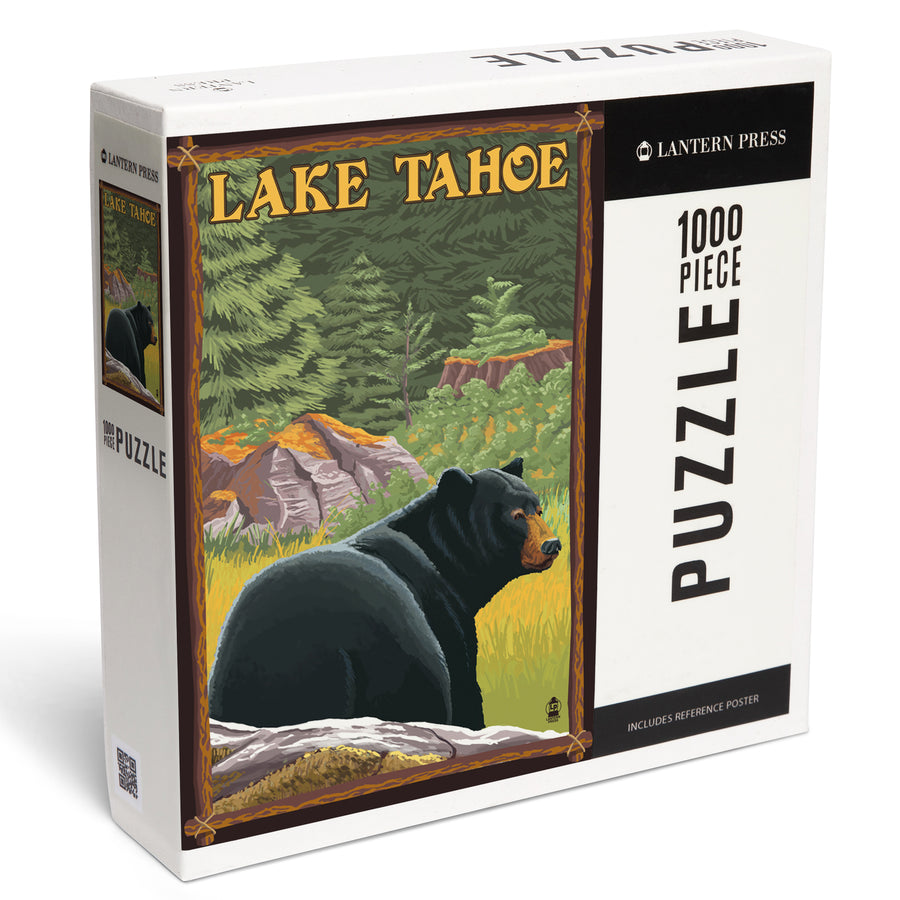 Lake Tahoe, California, Bear in Forest, Jigsaw Puzzle Puzzle Lantern Press 
