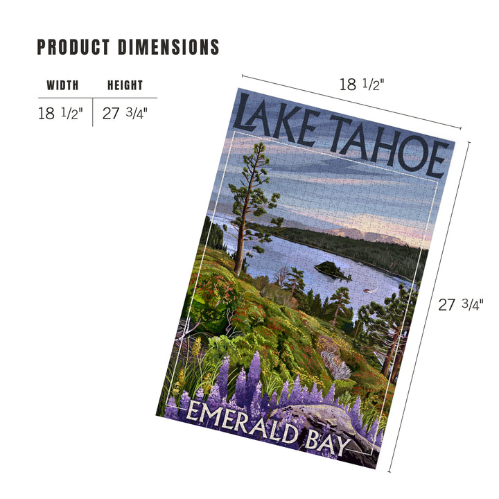 Lake Tahoe, California, Emerald Bay, Jigsaw Puzzle Puzzle Lantern Press 