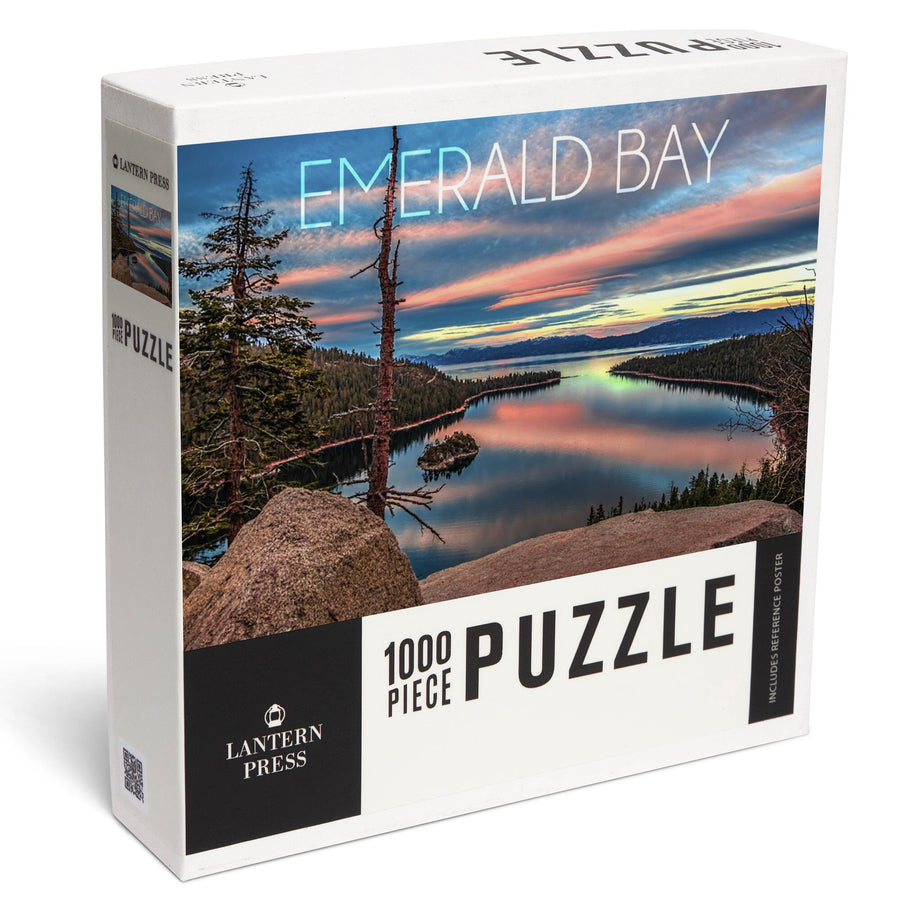 Lake Tahoe, California, Emerald Bay, Lake and Mirrored Sky, Jigsaw Puzzle Puzzle Lantern Press 