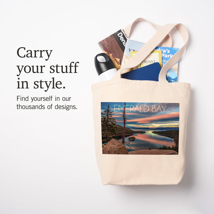 Lake Tahoe, California, Emerald Bay, Lake and Mirrored Sky, Tote Bag Totes Lantern Press 