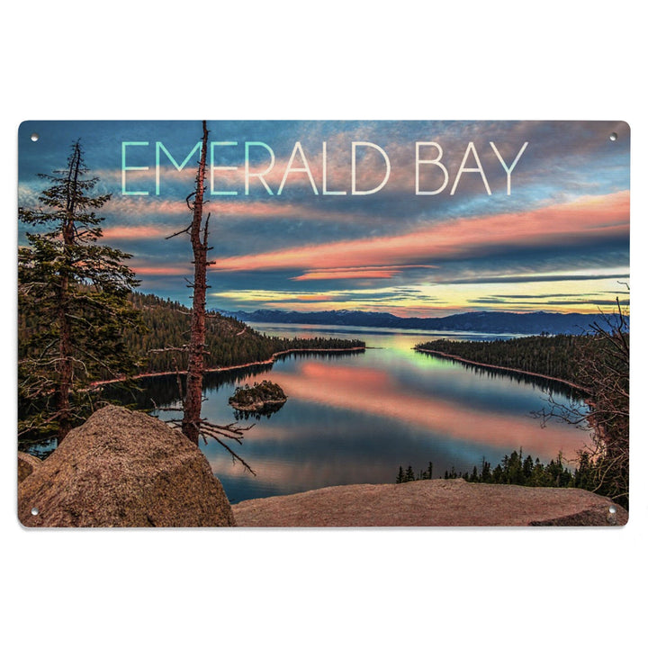 Lake Tahoe, California, Emerald Bay, Lake & Mirrored Sky, Lantern Press Photography, Wood Signs and Postcards Wood Lantern Press 